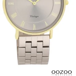 Oozoo Unisex Armbanduhr OOZOO Vintage Analog Edelstahl beige UOC20368