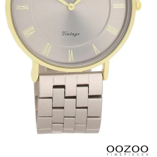 Oozoo Unisex Armbanduhr OOZOO Vintage Analog Edelstahl beige UOC20368