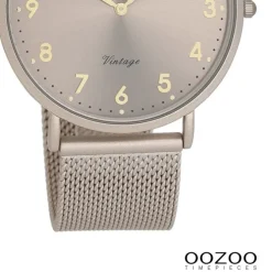Oozoo Unisex Armbanduhr OOZOO Vintage Series Analog Metall beige UOC20380