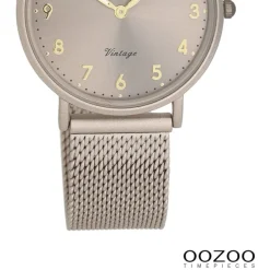 Oozoo Unisex Armbanduhr OOZOO Vintage Series Analog Metall beige UOC20382