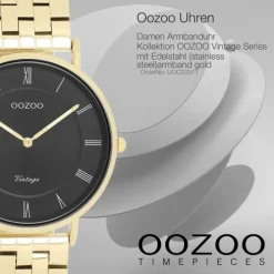 Oozoo Unisex Armbanduhr OOZOO Vintage Analog Edelstahl gold UOC20371
