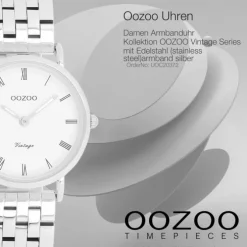Oozoo Unisex Armbanduhr OOZOO Vintage Analog Edelstahl silber UOC20372