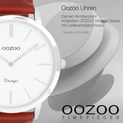 Oozoo Unisex Armbanduhr OOZOO Vintage Series Analog Leder braun UOC20385