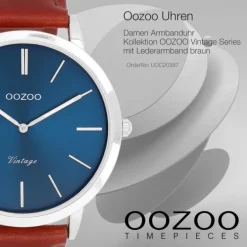 Oozoo Unisex Armbanduhr OOZOO Vintage Series Analog Leder braun UOC20387