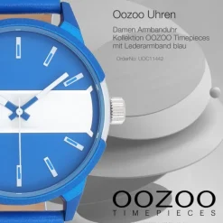 Oozoo Unisex Armbanduhr OOZOO Timepieces Analog Leder blau UOC11442