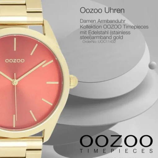 Oozoo Unisex Armbanduhr OOZOO Timepieces Analog Edelstahl gold UOC11432