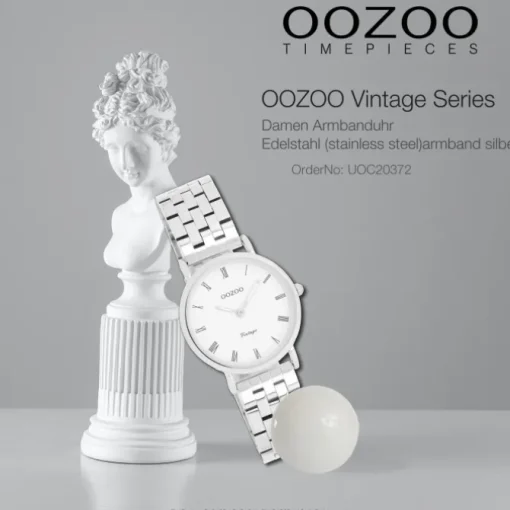 Oozoo Unisex Armbanduhr OOZOO Vintage Analog Edelstahl silber UOC20372