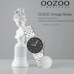 Oozoo Unisex Armbanduhr OOZOO Vintage Analog Edelstahl silber UOC20373
