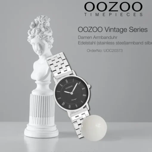 Oozoo Unisex Armbanduhr OOZOO Vintage Analog Edelstahl silber UOC20373