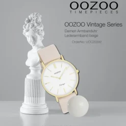 Oozoo Unisex Armbanduhr OOZOO Vintage Series Analog Leder beige UOC20392
