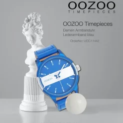 Oozoo Unisex Armbanduhr OOZOO Timepieces Analog Leder blau UOC11442