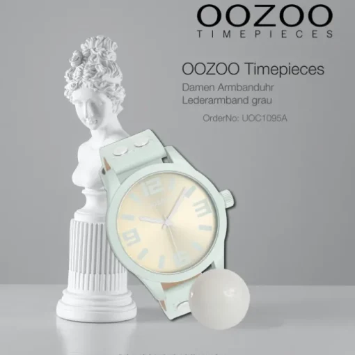 Oozoo Unisex Armbanduhr OOZOO Timepieces Analog Leder grau UOC1095A