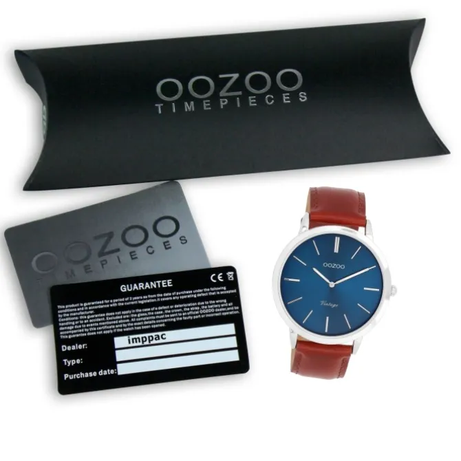Oozoo Unisex Armbanduhr OOZOO Vintage Series Analog Leder braun UOC20387