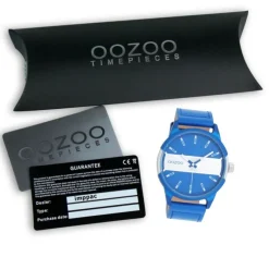 Oozoo Unisex Armbanduhr OOZOO Timepieces Analog Leder blau UOC11442