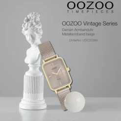 Oozoo Unisex Armbanduhr OOZOO Vintage Series Analog Metall beige UOC20384