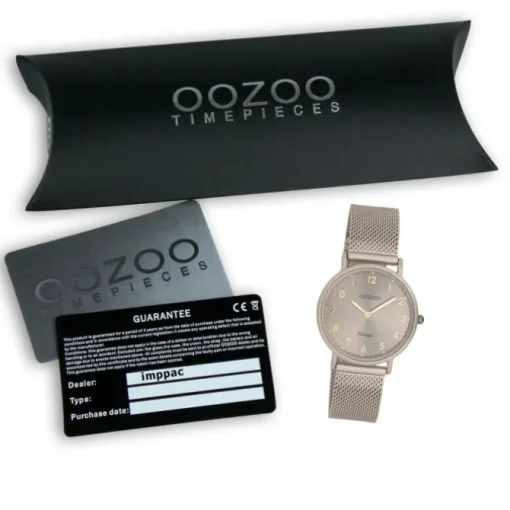 Oozoo Unisex Armbanduhr OOZOO Vintage Series Analog Metall beige UOC20382