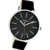 Oozoo Unisex Armbanduhr Timepieces Analog Leder schwarz UOC10569