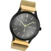 Oozoo Unisex Armbanduhr Timepieces Analog Metall gold UOC10689