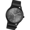 Oozoo Unisex Armbanduhr Timepieces Analog Metall schwarz UOC10690