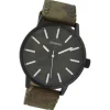 Oozoo Unisex Armbanduhr Timepieces Analog Textil grün braun UOC10003