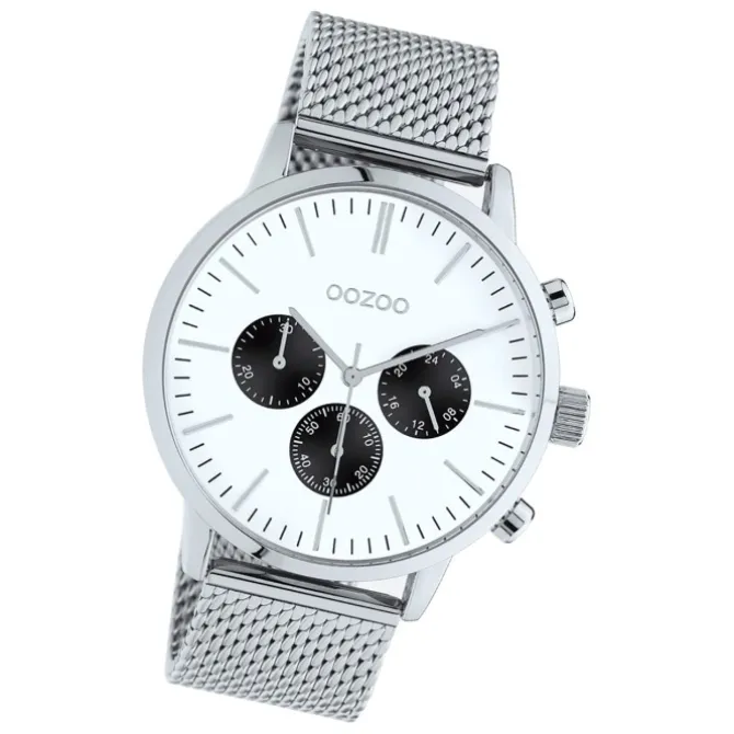 Oozoo Unisex Armbanduhr Timepieces C10910 Analog Edelstahl silber UOC10910