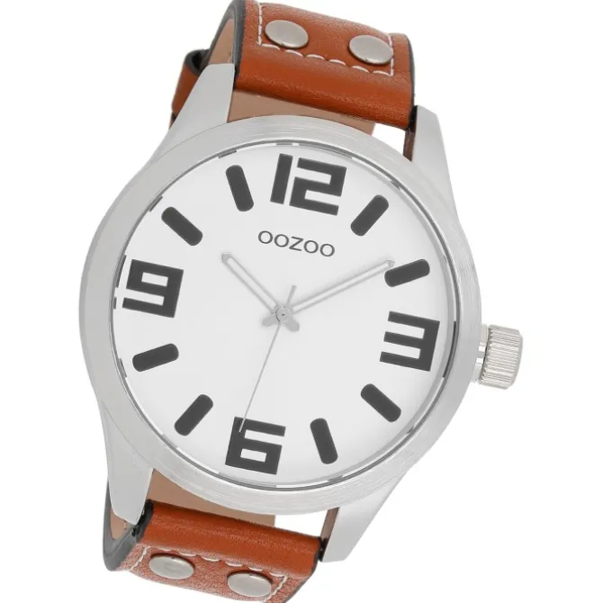 Oozoo Unisex Armbanduhr Timepieces Analog Leder braun UOC1001A