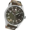 Oozoo Unisex Armbanduhr Timepieces Analog Leder camouflage grün UOC10326