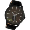 Oozoo Unisex Armbanduhr Timepieces Analog Leder schwarz UOC10334