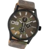 Oozoo Unisex Armbanduhr Timepieces Analog Leder braun UOC10347