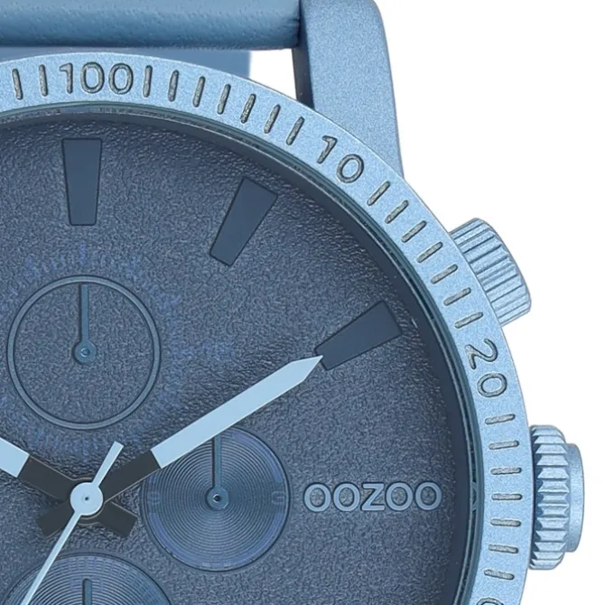 Oozoo Unisex Armbanduhr Timepieces Analog Leder blau UOC11216