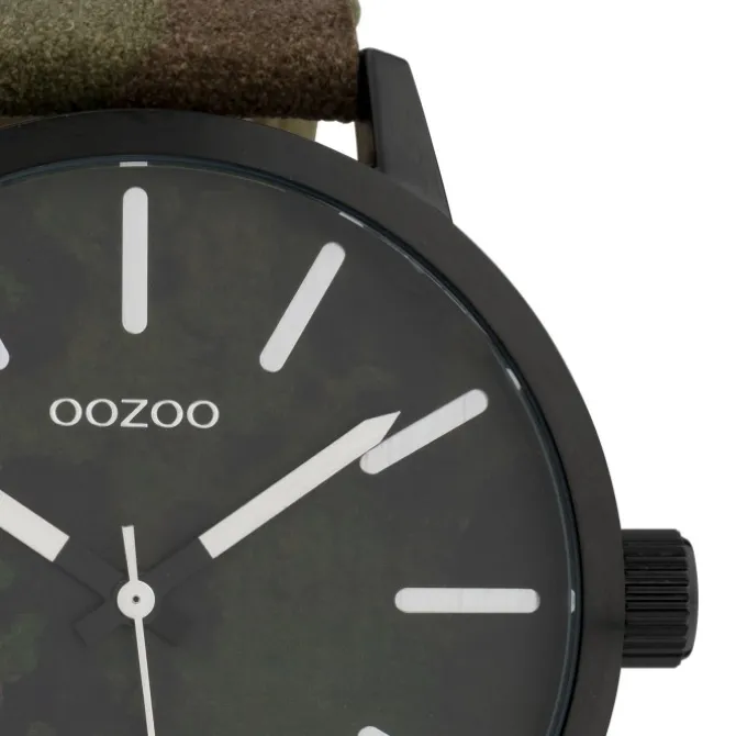 Oozoo Unisex Armbanduhr Timepieces Analog Textil grün braun UOC10003