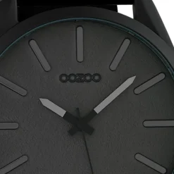 Oozoo Unisex Armbanduhr Timepieces Analog Leder schwarz UOC10324