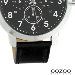 Oozoo Unisex Armbanduhr Timepieces Analog Leder schwarz UOC10506