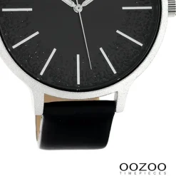 Oozoo Unisex Armbanduhr Timepieces Analog Leder schwarz UOC10569