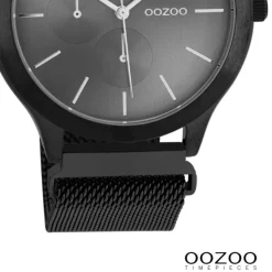 Oozoo Unisex Armbanduhr Timepieces Analog Metall schwarz UOC10690