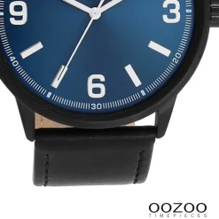 Oozoo Unisex Armbanduhr Timepieces Analog Lederband schwarz UOC11502