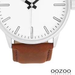 Oozoo Unisex Armbanduhr Timepieces Analog Lederband braun UOC11513