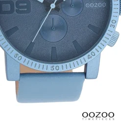 Oozoo Unisex Armbanduhr Timepieces Analog Leder blau UOC11216
