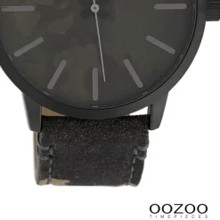 Oozoo Unisex Armbanduhr Timepieces Analog Textil schwarz braun UOC10004