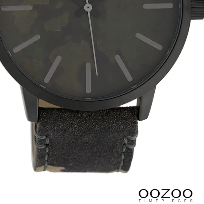 Oozoo Unisex Armbanduhr Timepieces Analog Textil schwarz braun UOC10004