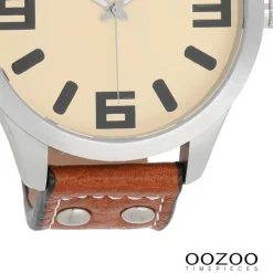 Oozoo Unisex Armbanduhr Timepieces Analog Leder braun UOC1002A