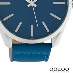 Oozoo Unisex Armbanduhr Timepieces Analog Leder blau UOC10321