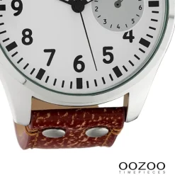 Oozoo Unisex Armbanduhr Timepieces Analog Leder braun UOC10325