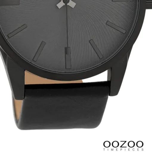 Oozoo Unisex Armbanduhr Timepieces Analog Leder schwarz UOC9629A