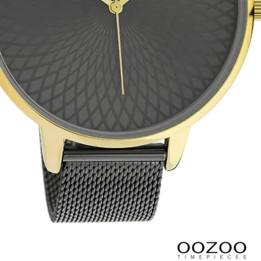 Oozoo Unisex Armbanduhr Timepieces Analog Metall schwarz UOC10554