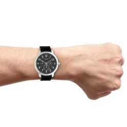 Oozoo Unisex Armbanduhr Timepieces Analog Leder schwarz UOC10506