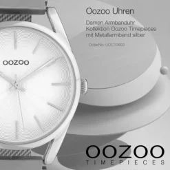 Oozoo Unisex Armbanduhr Timepieces Analog Metall silber UOC10693