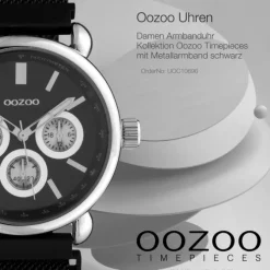 Oozoo Unisex Armbanduhr Timepieces Analog Metall schwarz UOC10696