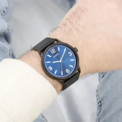 Oozoo Unisex Armbanduhr Timepieces Analog Lederband schwarz UOC11502