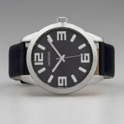 Oozoo Unisex Armbanduhr Timepieces C10236 Analog Leder dunkelblau UOC10236